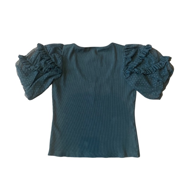 Maeve by Anthropologie Blue/Green top, S - Picture 3 of 6